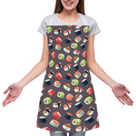 Colorful Japanese Sushi Pattern Print Adjustable Apron