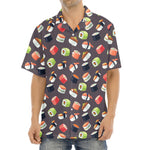 Colorful Japanese Sushi Pattern Print Aloha Shirt