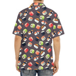 Colorful Japanese Sushi Pattern Print Aloha Shirt