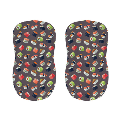 Colorful Japanese Sushi Pattern Print Bar Stool Covers