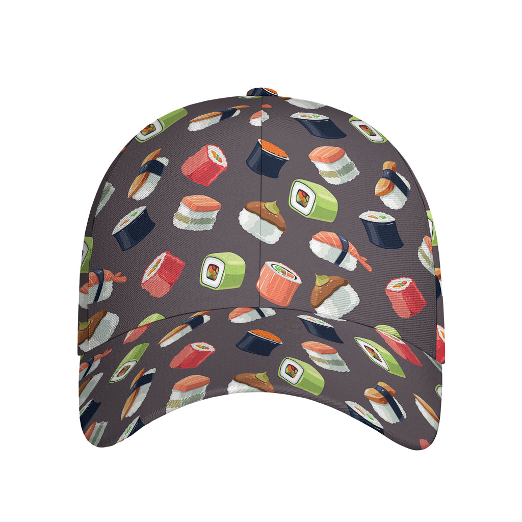Colorful Japanese Sushi Pattern Print Baseball Cap