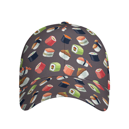 Colorful Japanese Sushi Pattern Print Baseball Cap