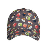 Colorful Japanese Sushi Pattern Print Baseball Cap