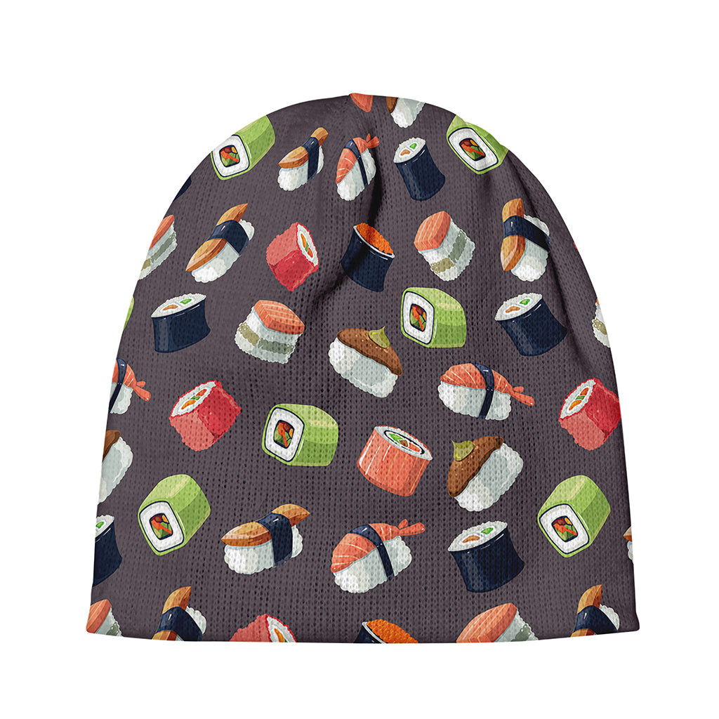 Colorful Japanese Sushi Pattern Print Beanie