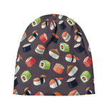 Colorful Japanese Sushi Pattern Print Beanie