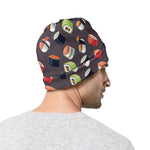 Colorful Japanese Sushi Pattern Print Beanie