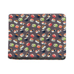 Colorful Japanese Sushi Pattern Print Bifold Wallet