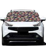 Colorful Japanese Sushi Pattern Print Car Windshield Snow Cover
