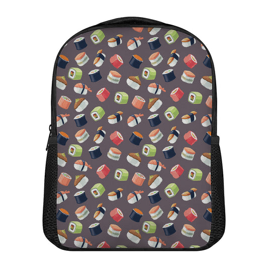 Colorful Japanese Sushi Pattern Print Casual Backpack