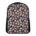 Colorful Japanese Sushi Pattern Print Casual Backpack