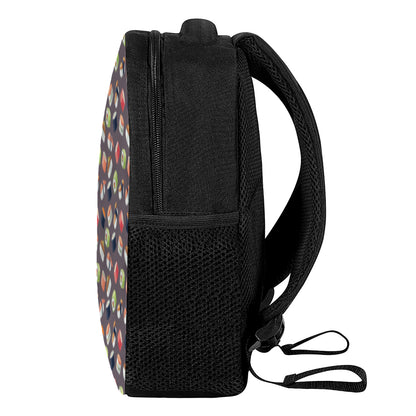 Colorful Japanese Sushi Pattern Print Casual Backpack
