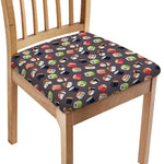 Colorful Japanese Sushi Pattern Print Chair Cushion Cover