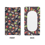 Colorful Japanese Sushi Pattern Print Changing Pad Cover