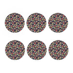 Colorful Japanese Sushi Pattern Print Coaster Set