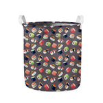 Colorful Japanese Sushi Pattern Print Collapsible Laundry Basket