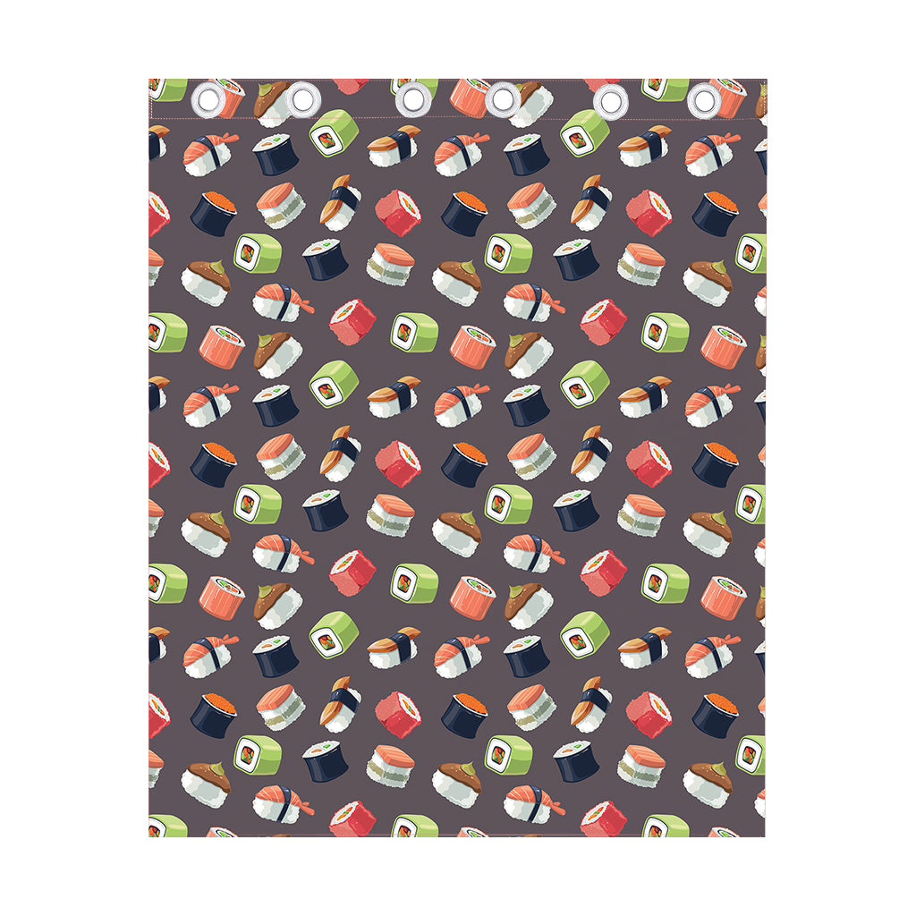 Colorful Japanese Sushi Pattern Print Curtain