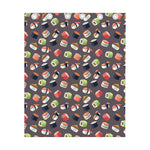 Colorful Japanese Sushi Pattern Print Curtain