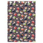 Colorful Japanese Sushi Pattern Print Curtain