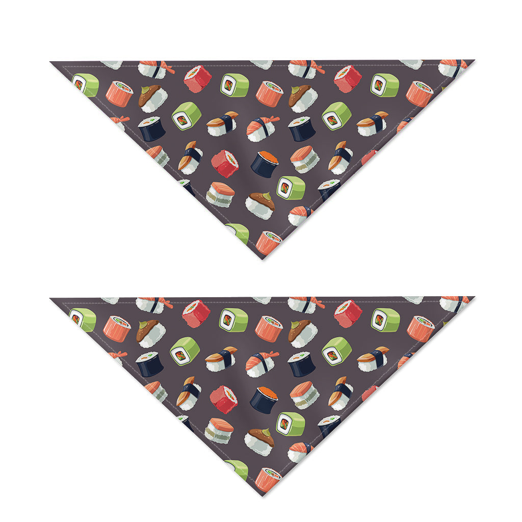 Colorful Japanese Sushi Pattern Print Dog Bandana