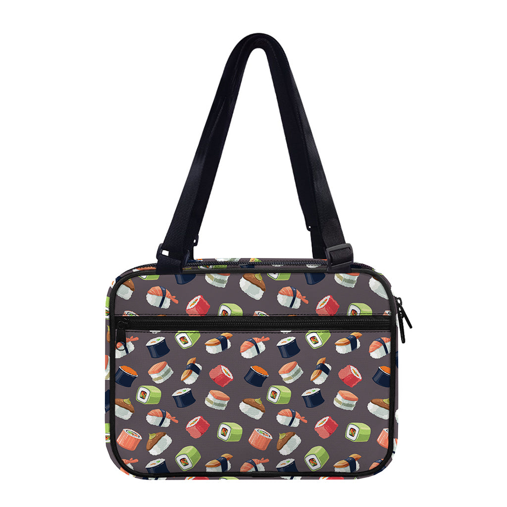 Colorful Japanese Sushi Pattern Print Double Strap Bible Bag