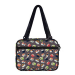 Colorful Japanese Sushi Pattern Print Double Strap Bible Bag
