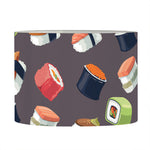 Colorful Japanese Sushi Pattern Print Drum Lamp Shade