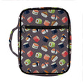 Colorful Japanese Sushi Pattern Print Front Pocket Bible Bag