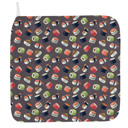 Colorful Japanese Sushi Pattern Print Hand Towel