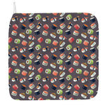 Colorful Japanese Sushi Pattern Print Hand Towel