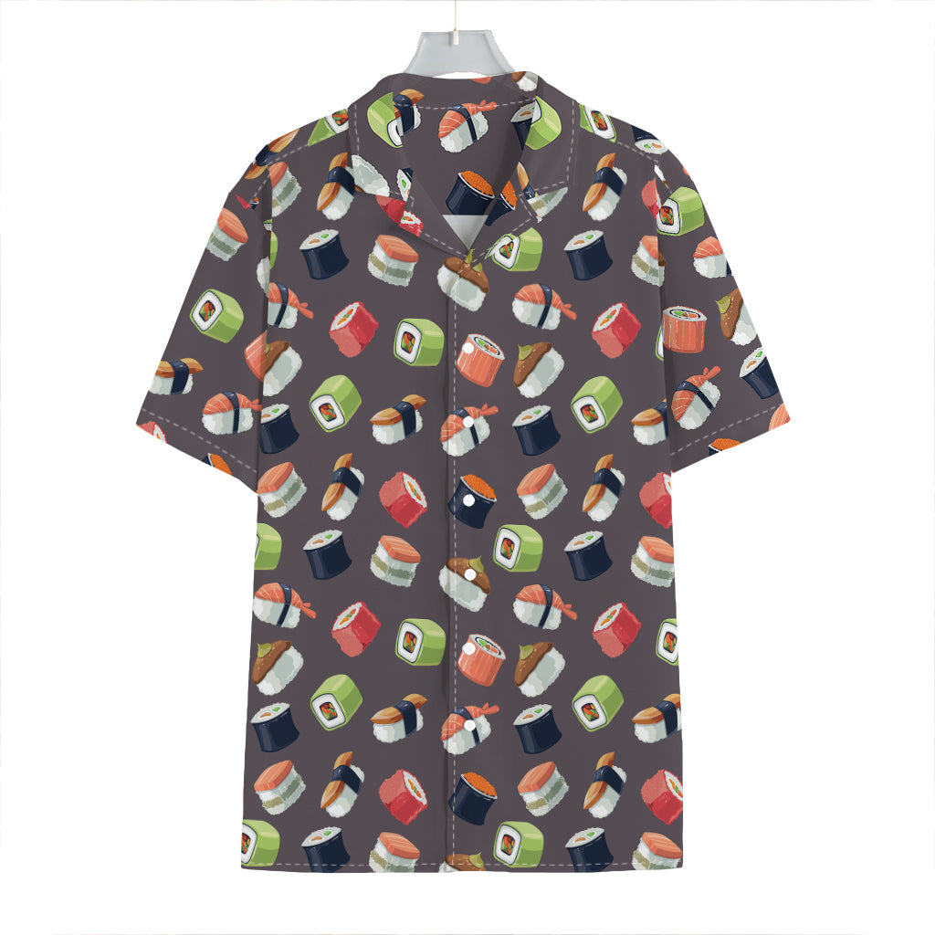 Colorful Japanese Sushi Pattern Print Hawaiian Shirt
