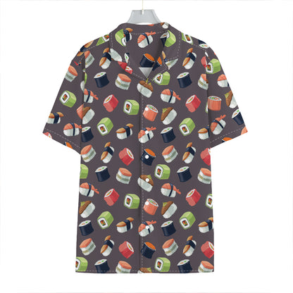 Colorful Japanese Sushi Pattern Print Hawaiian Shirt