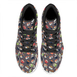 Colorful Japanese Sushi Pattern Print High Top Leather Sneakers