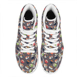 Colorful Japanese Sushi Pattern Print High Top Leather Sneakers
