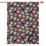 Colorful Japanese Sushi Pattern Print House Flag