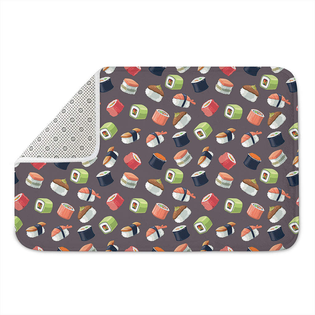 Colorful Japanese Sushi Pattern Print Indoor Door Mat
