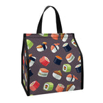 Colorful Japanese Sushi Pattern Print Insulated Lunch Tote