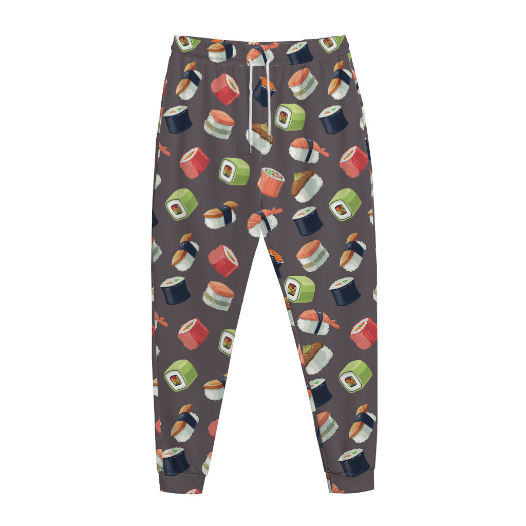 Colorful Japanese Sushi Pattern Print Jogger Pants