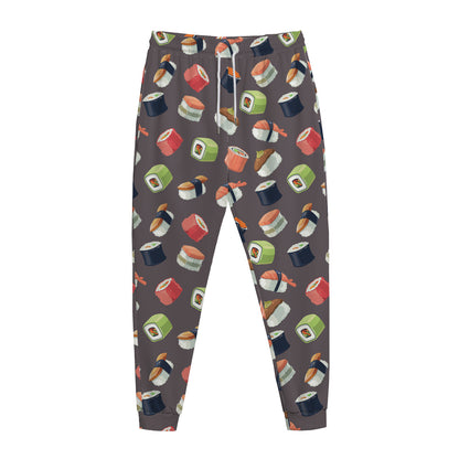Colorful Japanese Sushi Pattern Print Jogger Pants