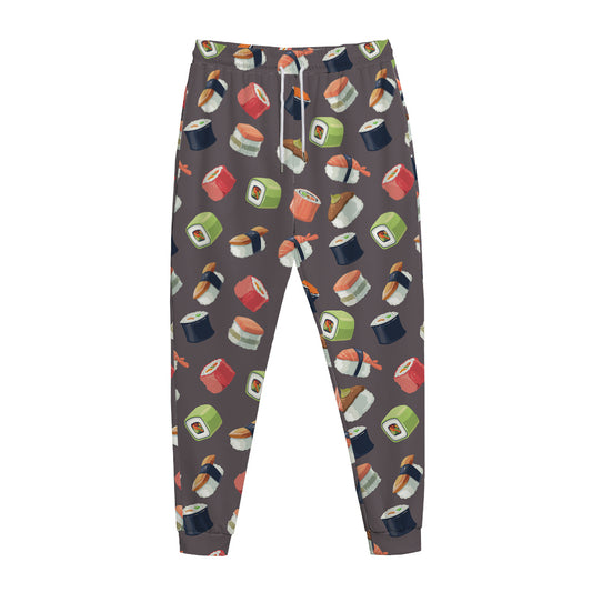 Colorful Japanese Sushi Pattern Print Jogger Pants