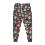 Colorful Japanese Sushi Pattern Print Jogger Pants