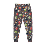Colorful Japanese Sushi Pattern Print Jogger Pants