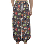 Colorful Japanese Sushi Pattern Print Lantern Pants