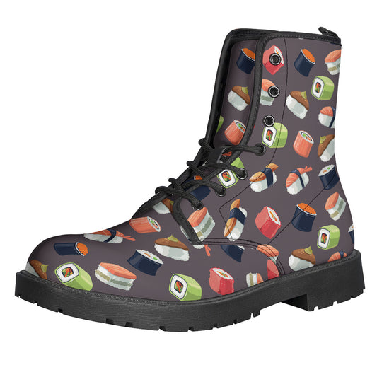 Colorful Japanese Sushi Pattern Print Backpack
