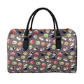 Colorful Japanese Sushi Pattern Print Leather Duffel Bag