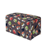 Colorful Japanese Sushi Pattern Print Leather Tissue Box Cover