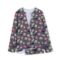 Colorful Japanese Sushi Pattern Print Long Sleeve Short Coat