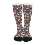 Colorful Japanese Sushi Pattern Print Long Socks