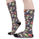 Colorful Japanese Sushi Pattern Print Long Socks