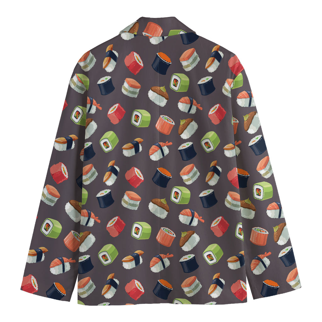 Colorful Japanese Sushi Pattern Print Men's Blazer