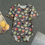 Colorful Japanese Sushi Pattern Print Men's Bodysuit